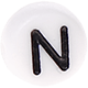Perline in plastica con lettere a scelta : N